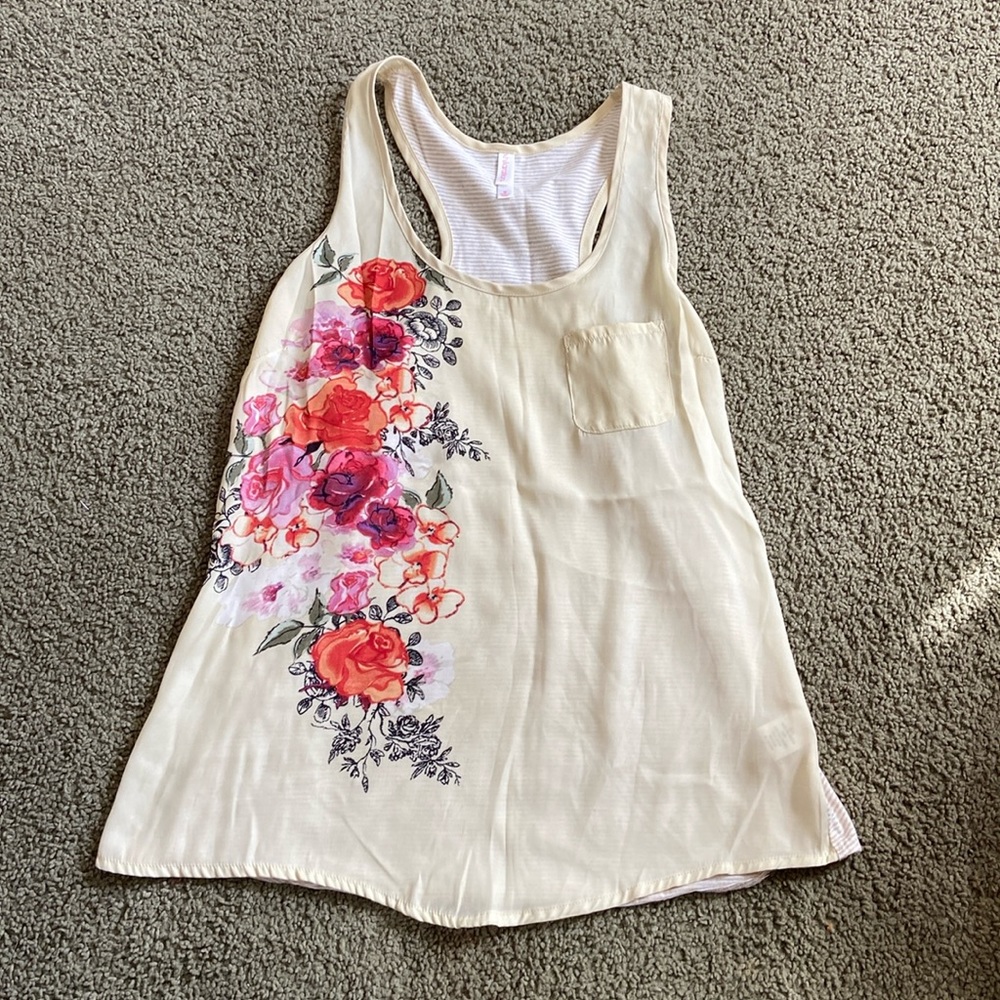 Flowy racer back tank summer top